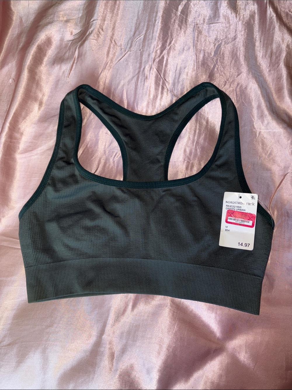 Zella Black Seamless Racerback Sports Bra